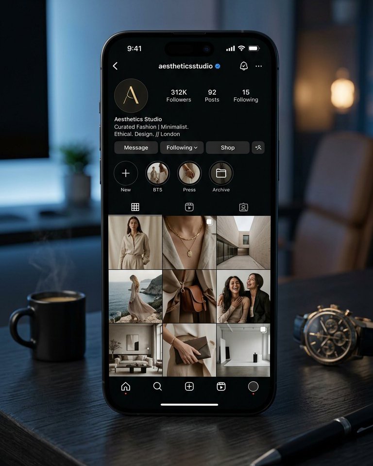 Multiple phones showing social media content